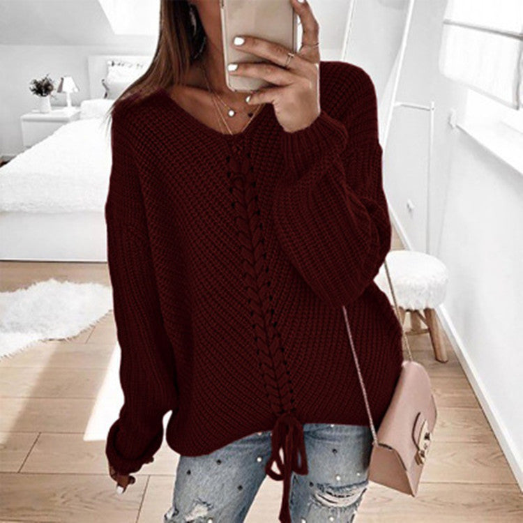 Stylish, thick knitted women's sweater