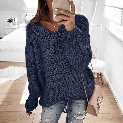 Stylish, thick knitted women's sweater