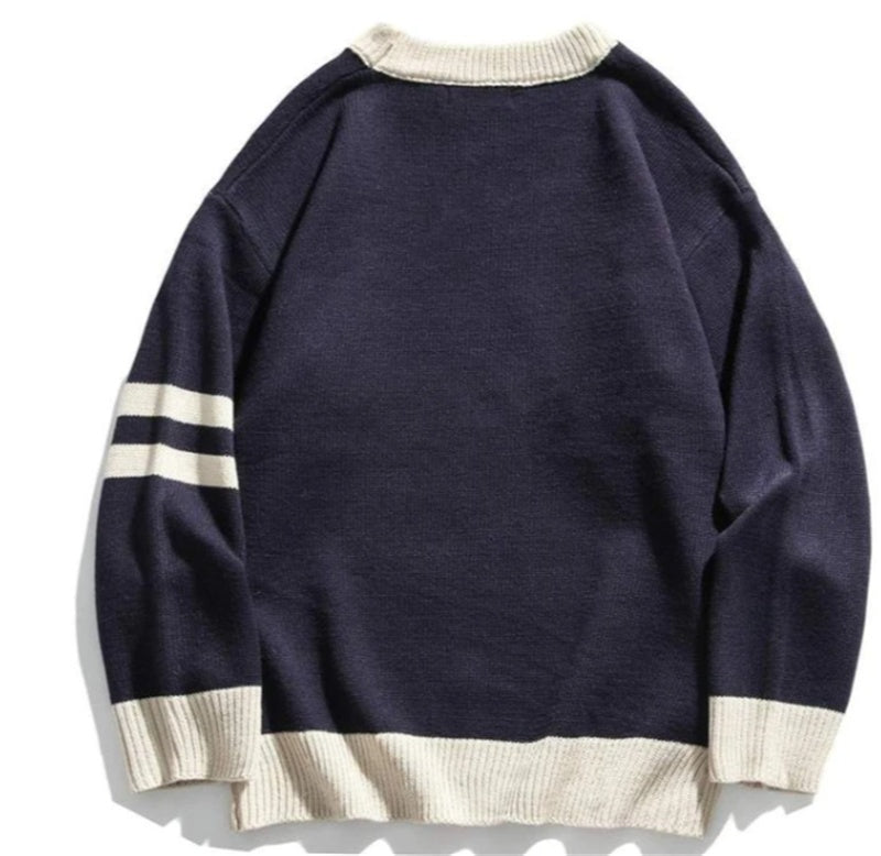 Men's Cartoon sweater with a relaxed round neckline in a contemporary style