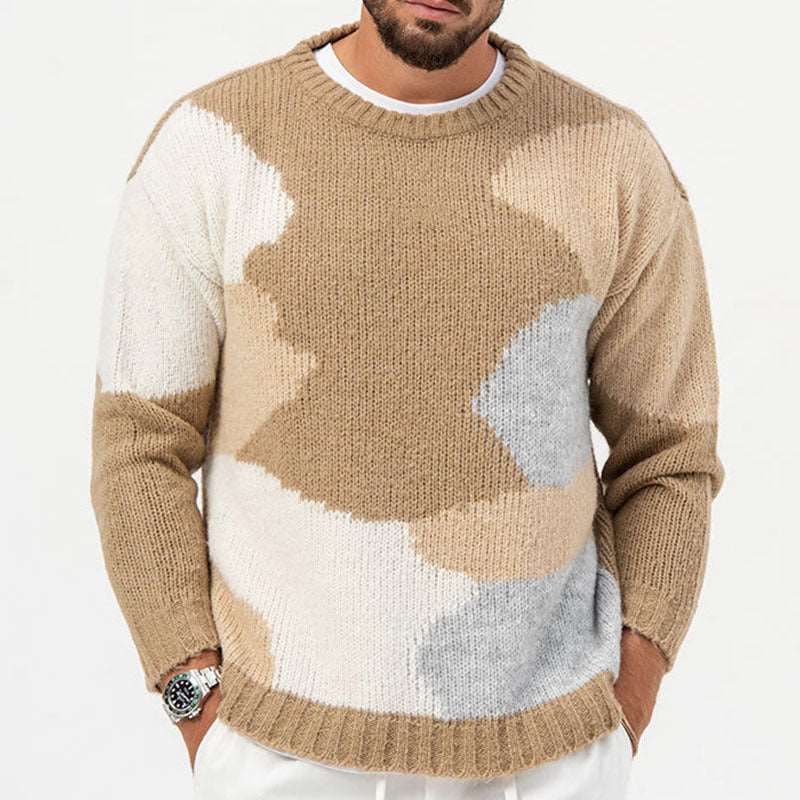 Elegant men's round neck sweater