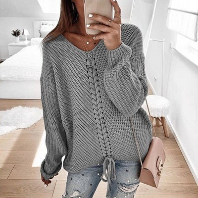 Stylish, thick knitted women's sweater