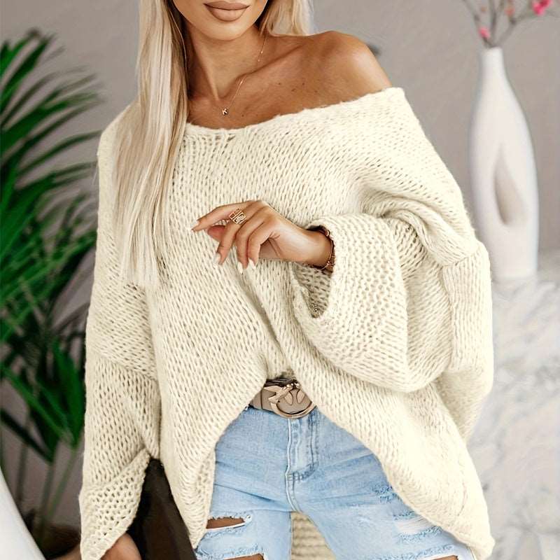 New leisure knitted sweater for women, featuring a loose fit and plus-size design!!!