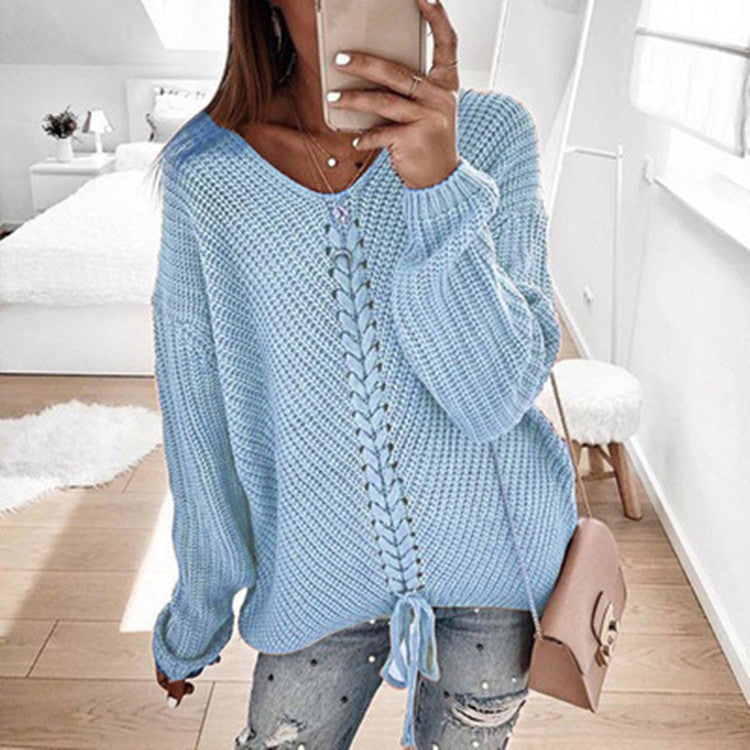 Stylish, thick knitted women's sweater