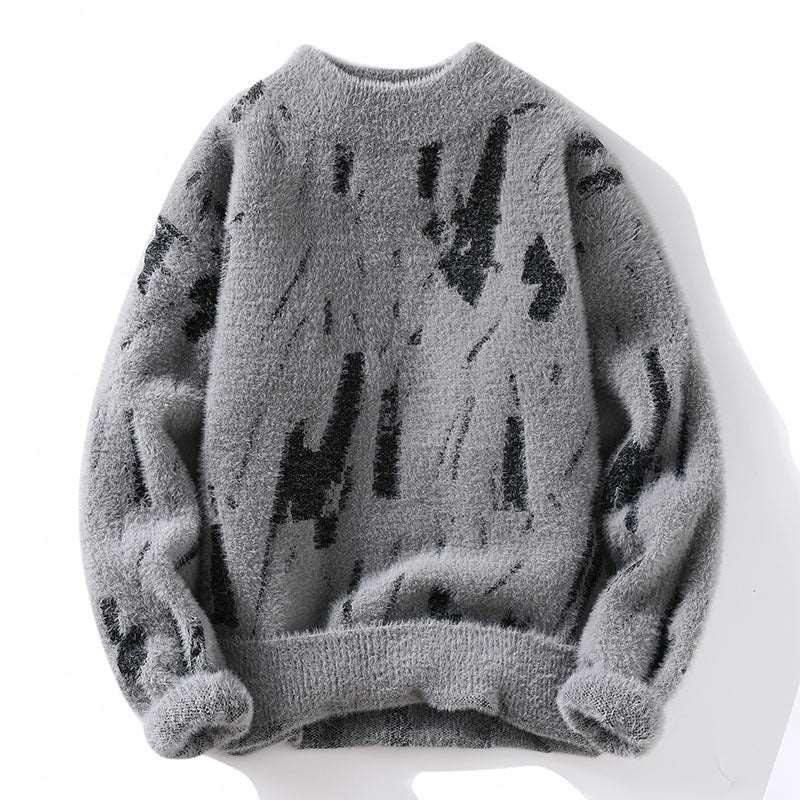 Men's Fleece-lined Thickened Bottoming Sweater