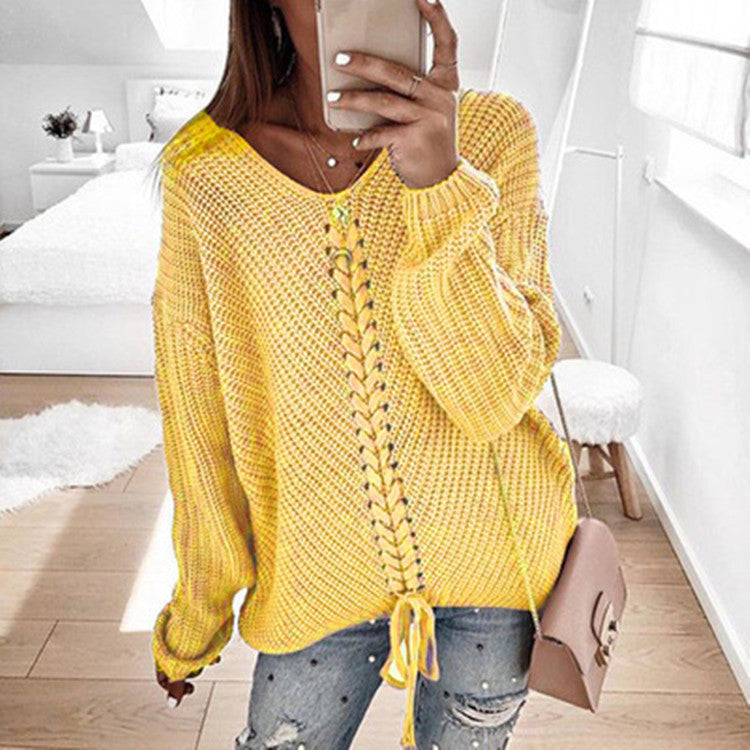 Stylish, thick knitted women's sweater