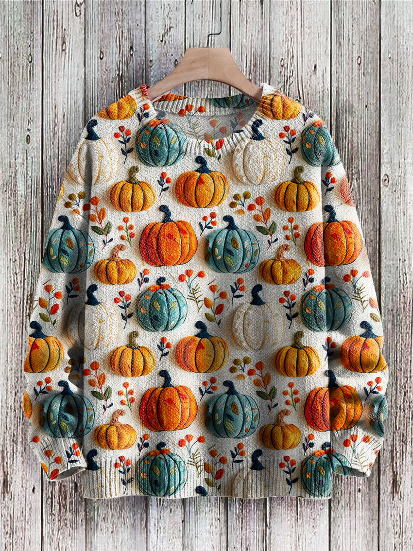 Men's knitted pullover sweaters with ghost series halloween print