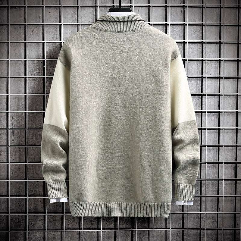 Men's mink velvet loose-knit sweater