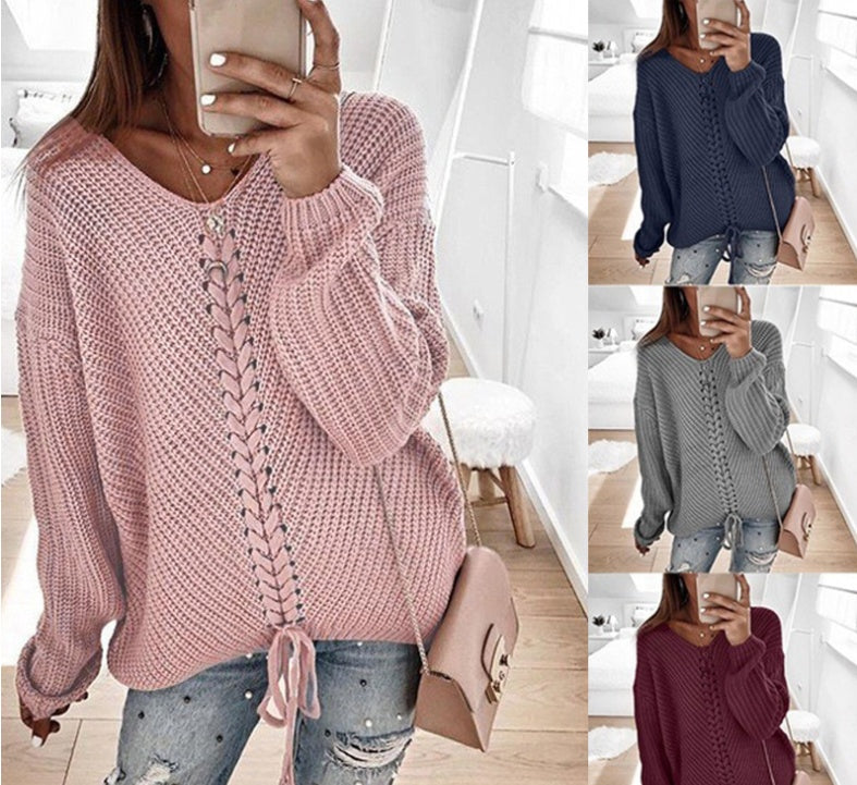 Stylish, thick knitted women's sweater