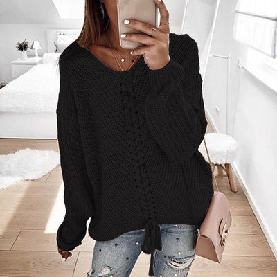 Stylish, thick knitted women's sweater