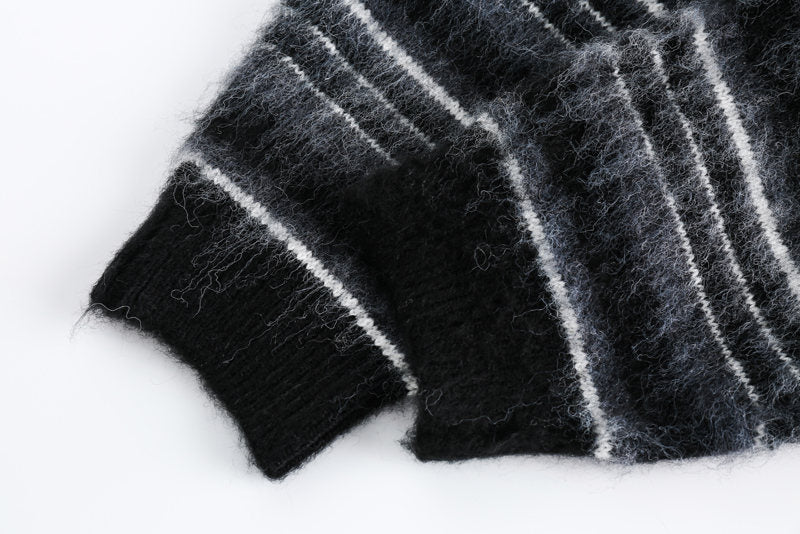 Men’s sweater made from mohair with a stylish striped design