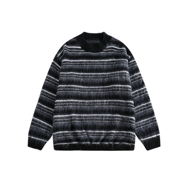 Men’s sweater made from mohair with a stylish striped design