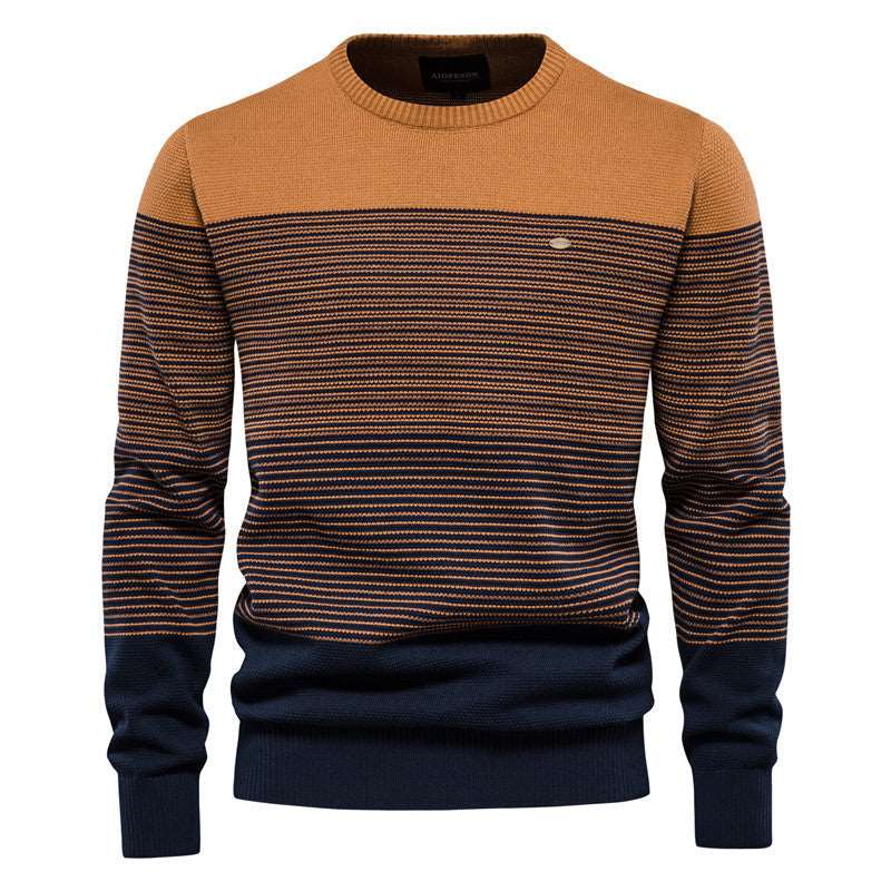 "Men's sweater in a new contrasting color."