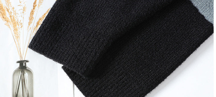 Men's classic thick knit loose sweater shirt