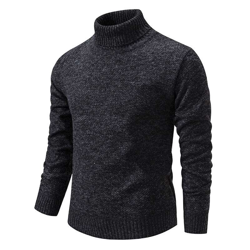 Men's solid color casual slim fit sweater