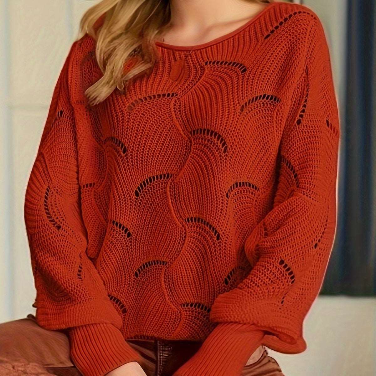 "Women's loose pullover sweater."