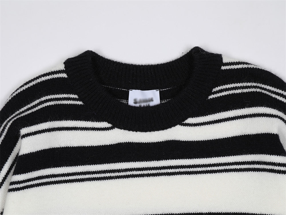 Men's classic loose-fit striped sweater