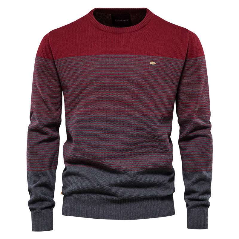 Men's sweater featuring a fresh contrasting color