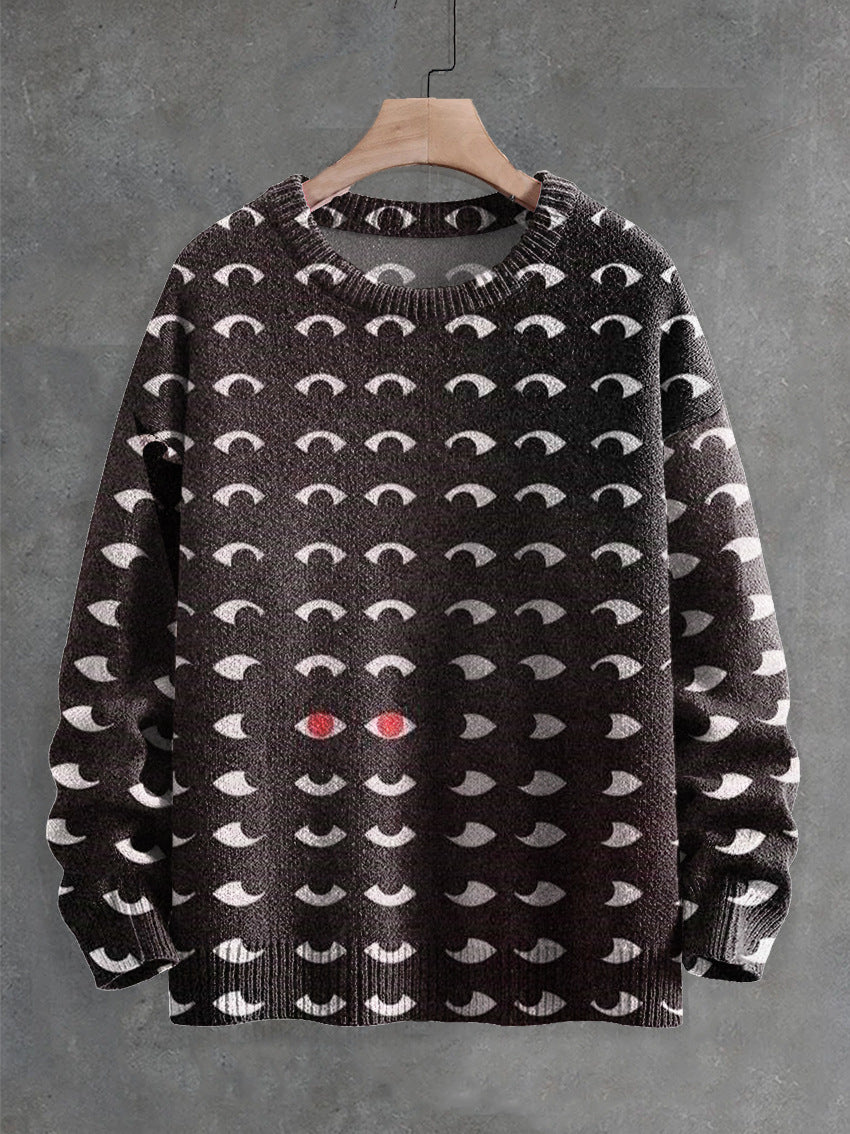 Men's knitted pullover sweaters with ghost series halloween print