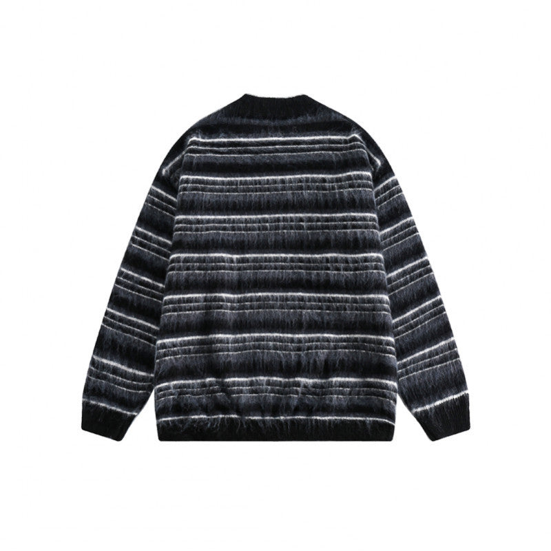 Men’s sweater made from mohair with a stylish striped design